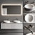 Luxury Antonio Lupi Panta Rei Vanity Set 3D model small image 1