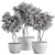 Concrete Pot Outdoor Plant Set 3D model small image 5