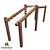 Playful Wood & Steel Climber 3D model small image 1