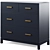 Kids Parke 4-Drawer Chest in Charcoal, Navy Blue, or White 3D model small image 3