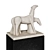 Sleek Equine Minimal Sculpture 3D model small image 4