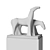 Sleek Equine Minimal Sculpture 3D model small image 5