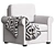 Timeless Hampton Armchair 3D model small image 1