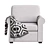 Timeless Hampton Armchair 3D model small image 2