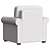 Timeless Hampton Armchair 3D model small image 4