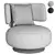 Elegant Curl Armchair: Modern Design 3D model small image 5