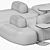 Elegant Pebble Sofa Set 3D model small image 5