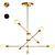 Modern Geometric Chandelier with 6 Sputnik Shades 3D model small image 4