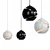 Nordic Round Glass Ball Pendant: Stylish E27 LED Hanging Lamp 3D model small image 1