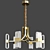 Simplicity Metal Shaded Chandelier 3D model small image 2