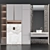 Modern Bathroom Console: №15 3D model small image 2