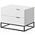 Plano Chest of Drawers and Bedside Table Set 3D model small image 2