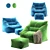 Cozy Comfort: Bean Bag Icon Milano 3D model small image 2