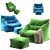 Cozy Comfort: Bean Bag Icon Milano 3D model small image 15