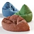 Versatile Bean Bag Pear - 3 Shapes, Various Fabrics & Colors 3D model small image 2