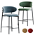 Sleek Metal Stool by Calligaris 3D model small image 1