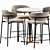 Elegant Oleandro Metal Bar Table: Perfect for Stylish Spaces 3D model small image 3