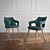 Elegant Oak Dining Chair 3D model small image 2