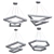 Product title: Modern Hanging Lamp Collection 3D model small image 3