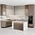 Customizable Modern Kitchen 3D model small image 2