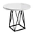 Modern Marble Pedestal Dining Table 3D model small image 1