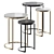 Elegant Bronze Side Table 3D model small image 6