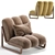 Elegant Theodore Armchair: HUMBERT & POYET 3D model small image 3