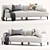 Modern Quartz Sofa: Compact & Stylish 3D model small image 2