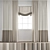 Elegant Polygonal Curtain Model 3D model small image 1