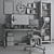 Modern Office Workspace Set 3D model small image 9