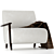 Sleek Beige Armchair - La Forma Marthan 3D model small image 1