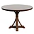 Beech Pedestal Round Dining Table 3D model small image 2