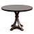 Beech Pedestal Round Dining Table 3D model small image 3