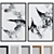 Modern Abstract Picture Frame Set 3D model small image 1