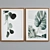 Modern Leaf Picture Frame Set 3D model small image 4