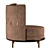 Elegant Estee Armchair by Aston 3D model small image 2