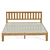 Rustic Charm Solid Wood Bed 3D model small image 2
