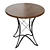 Industrial Iron Dining Table 3D model small image 5