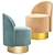 Modern Velvet Pastilles Armchair, Tacchini Italia 3D model small image 4