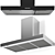 Sleek Jet Black Extract Cooker Hood 3D model small image 1