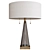 Elegant Glass Laura Table Lamp 3D model small image 1