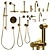 Graff ME Shower Set | Adjustable Hose 3D model small image 3