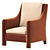Elegant Pensiero Lounge Chair: Erba Italia 3D model small image 1