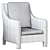 Elegant Pensiero Lounge Chair: Erba Italia 3D model small image 6