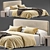 Zara Home Queen Bed: Stylish and Comfortable 3D model small image 1