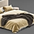 Zara Home Queen Bed: Stylish and Comfortable 3D model small image 3