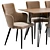 Modern Benza Dining Chair and Russo Table Set 3D model small image 4