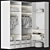 Luxury Brown Glass Door Walk-in Wardrobe 3D model small image 1