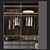 Luxury Brown Glass Door Walk-in Wardrobe 3D model small image 2