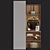 Luxury Brown Glass Door Walk-in Wardrobe 3D model small image 3